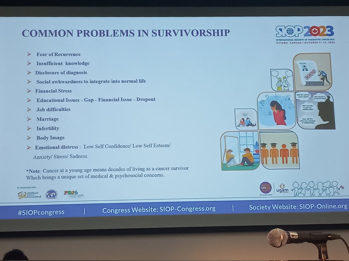 As a childhood cancer survivor, I have experienced one or more of the below problems.
How can we help survivors to strive without fear of rejection??

@WorldSIOP 
@SIOPCongress
#SIOP2023Ambassador