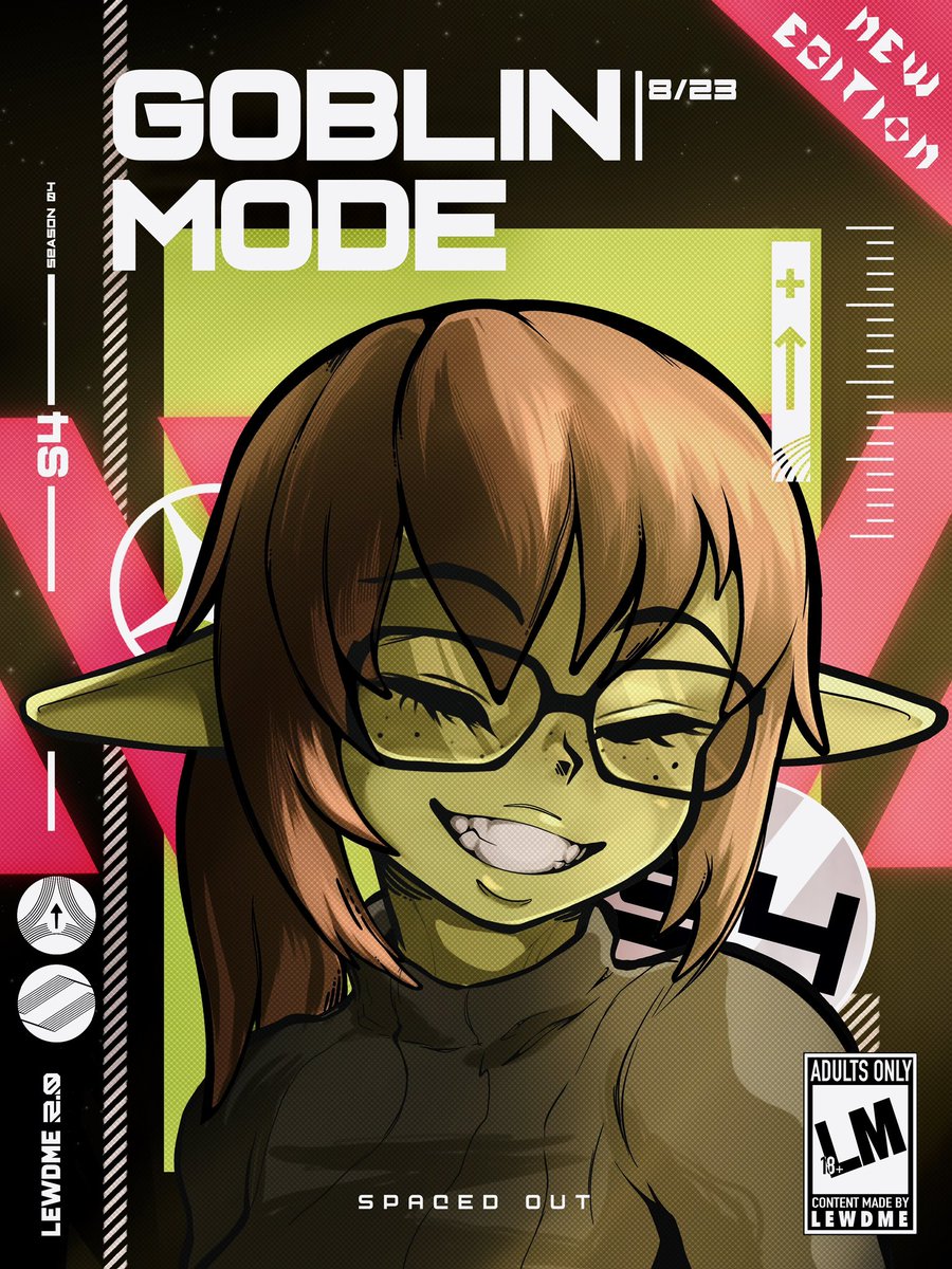 LewdMeOfficial's tweet photo. Kicking off LM 2.0 going Goblin Mode. These will be some of the design choices consistent throughout my work. 
#inktober2023day12 #Inktober #digitalart #LewdMe https://t.co/oafDmkivrK
