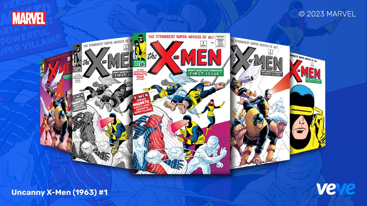 #NYCC2023 Drop #3 🗽

First appearances of Professor X, Magneto &amp; more! <a href="/Marvel/">Marvel Entertainment</a>'s Uncanny X-Men (1963) #1 ft VeVe-Exclusive R &amp; UR covers by <a href="/arioanin/">Ario Anindito</a> &amp; <a href="/rachellecheri/">Rachelle Rosenberg</a>. Drops in blind box Waitlist Sat, 14 Oct at 11 AM ET: go.veve.me/3QcfDES

#MarvelNYCC
#CollectorsAtHeart 💙
