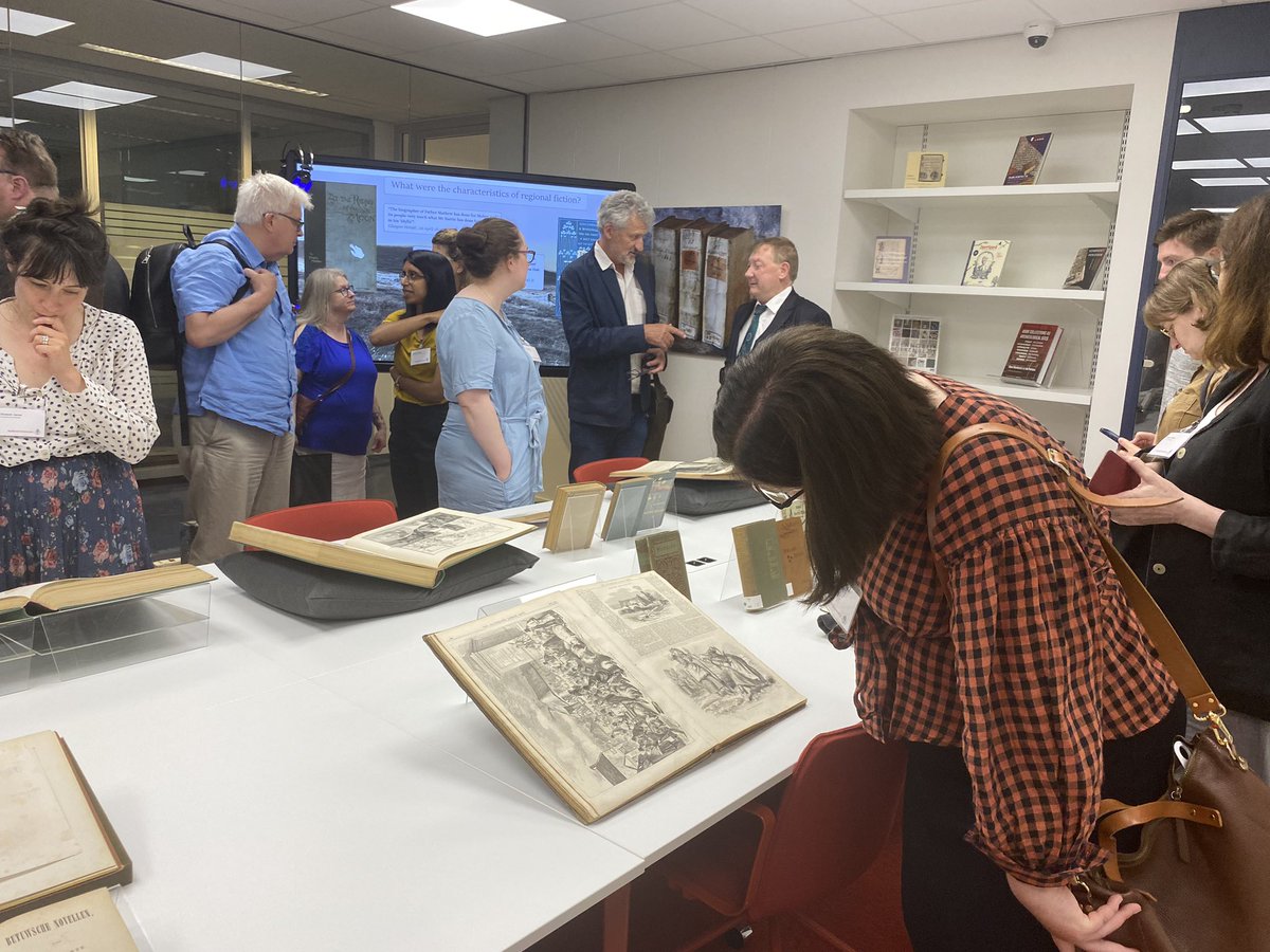 CulturalRegion's tweet photo. Visit of Irish Ambassdor, His Excellency Brendan Rogers and the Society for the Study of Nineteenth-Century Ireland, to our "Travelling Regions" exhibition, 23 June 2023.@NWORegion @Radboud_Uni https://t.co/0TJgDd3gNl