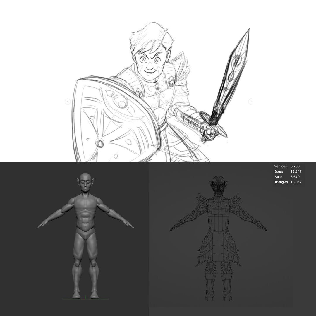 ignacio_otu's tweet photo. Proceso de trabajo, concepto, escultura, retopologia, pintar texturas, rigg y render https://t.co/ix7KPjKdc8