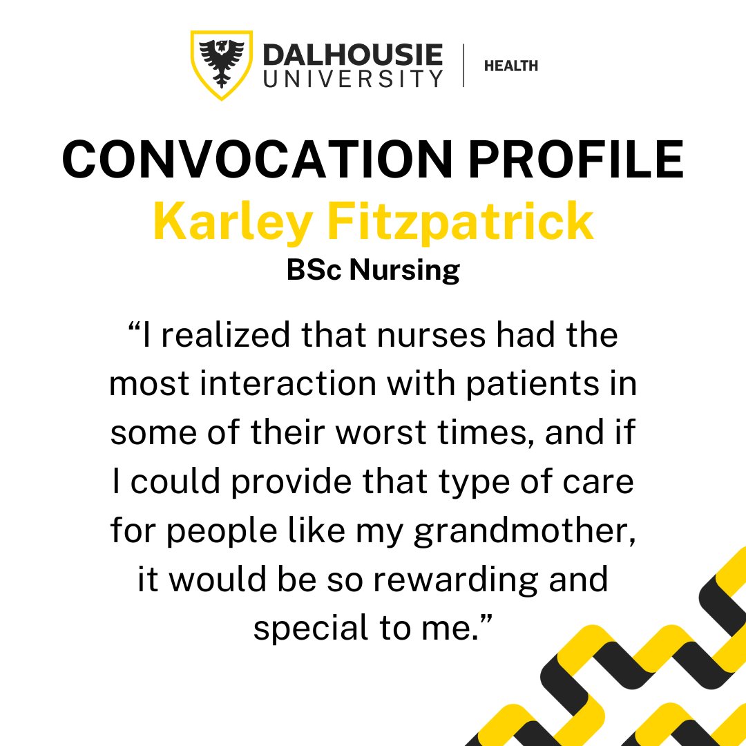 Congratulations Karley Fitzpatrick on graduating with a BSc in Nursing @DalNursing! 🎓 Karley just started her career on a medical-surgical floor where she had one of her clinical rotations. Read her Convocation Q&A: bit.ly/3RRyfLH