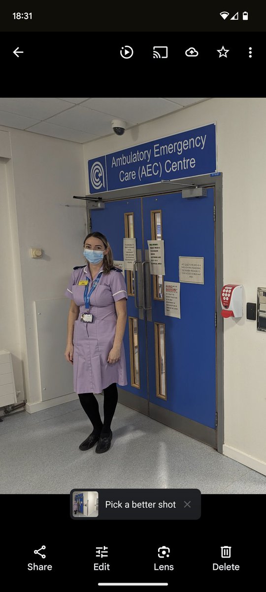 This is Amy our HCA who is now a Student Nursing Associate. You will be brilliant. Good luck Amy #aec #acutemed @drziadin @TracyBullock12 @AnnMarieRiley10 @CareCoachUHNM