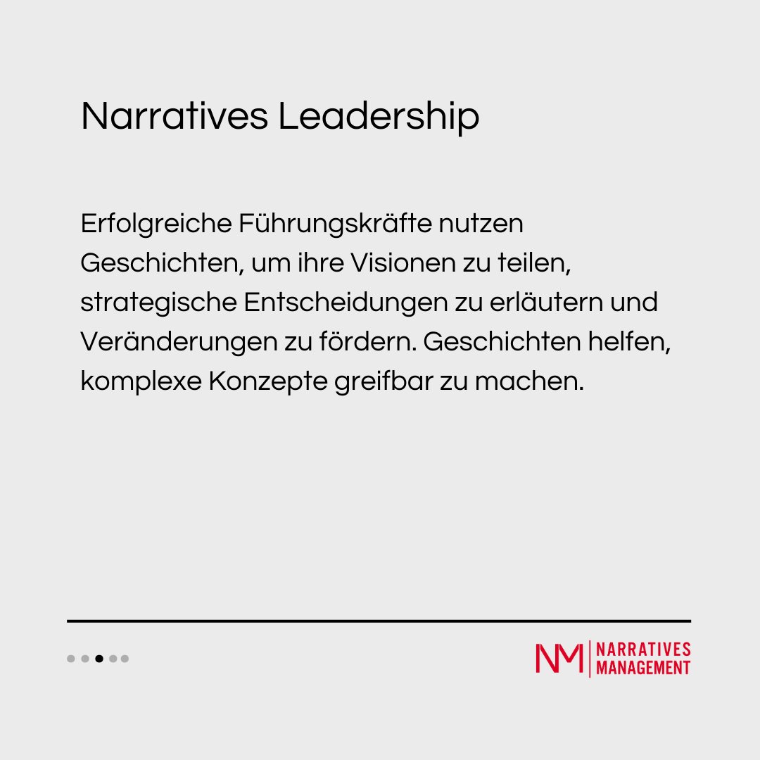 NarrativesMgmt's tweet photo. Was ist "Narratives Leadership"? 🤔
   
Narratives Leadership nutzt Geschichten in der Team- und Unternehmensführung  🗣 

Führungskräfte kommunizieren Botschaften, inspirieren und gestalten die Unternehmenskultur 🤝 https://t.co/gnEmQqXmcc