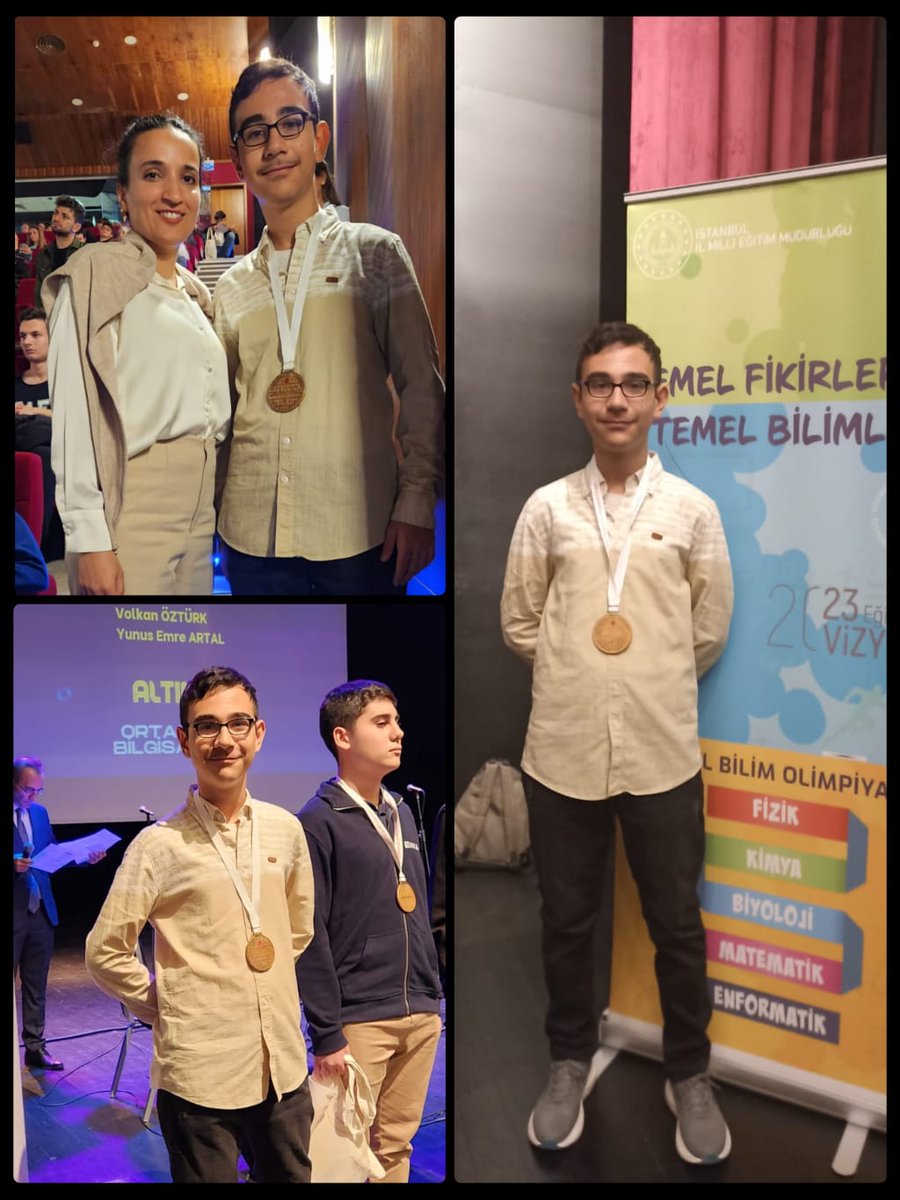 Bey-Koop Ali Çebi Ortaokulu öğrencimiz Efe GÜNGÖR, İstanbul Bilim Olimpiyatları Ortaokul Bilgisayar kategorisinde kazandığı altın madalyayı İl Millî Eğitim Müdürümüz Sn. Doç. Dr. Murat Mücahit YENTÜR'ün elinden aldı.
<a href="/Yusuf__Tekin/">Yusuf Tekin</a> <a href="/MucahitYentur/">Murat Mücahit Yentür</a> <a href="/CobanogluF/">Fatih Çobanoğlu</a> <a href="/TayfunOzyolcu/">Tayfun ÖZYOLCU</a>