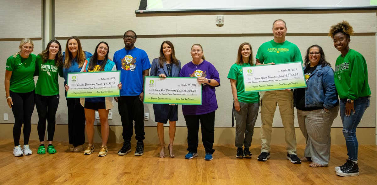 Thank you, <a href="/MeanGreenSports/">Mean Green Sports</a> and <a href="/CFPExtraYard/">College Football Playoff (CFP) Foundation</a>, for supporting our PE programs. You can read more at dentonisd.org