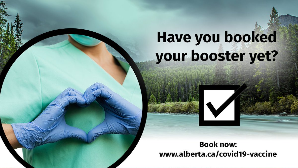 Have you booked your booster yet? Albertans are booking their flu vaccines and covid-19 boosters next week.

#Covid19 #Covid19AB #BookYourBooster #yyc #CalgaryTakesAction

Book your booster now:
alberta.ca/covid19-vaccine