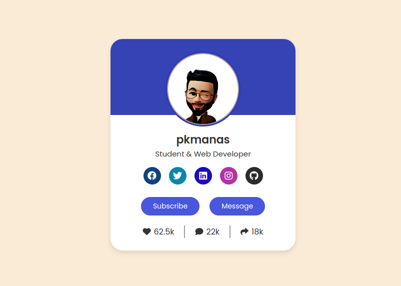 manask_pradhan's tweet image. I will once more pick up my interrupted #100DaysOfCode streak in my #WebDevelopmentProject journey on day 23. 

On this day, I constructed a responsive profile card using HTML and CSS.

Web link: pkmanas22.github.io/HTML-CSS-proje…

Github Repo Link (Source Code)👇 
github.com/pkmanas22/HTML…