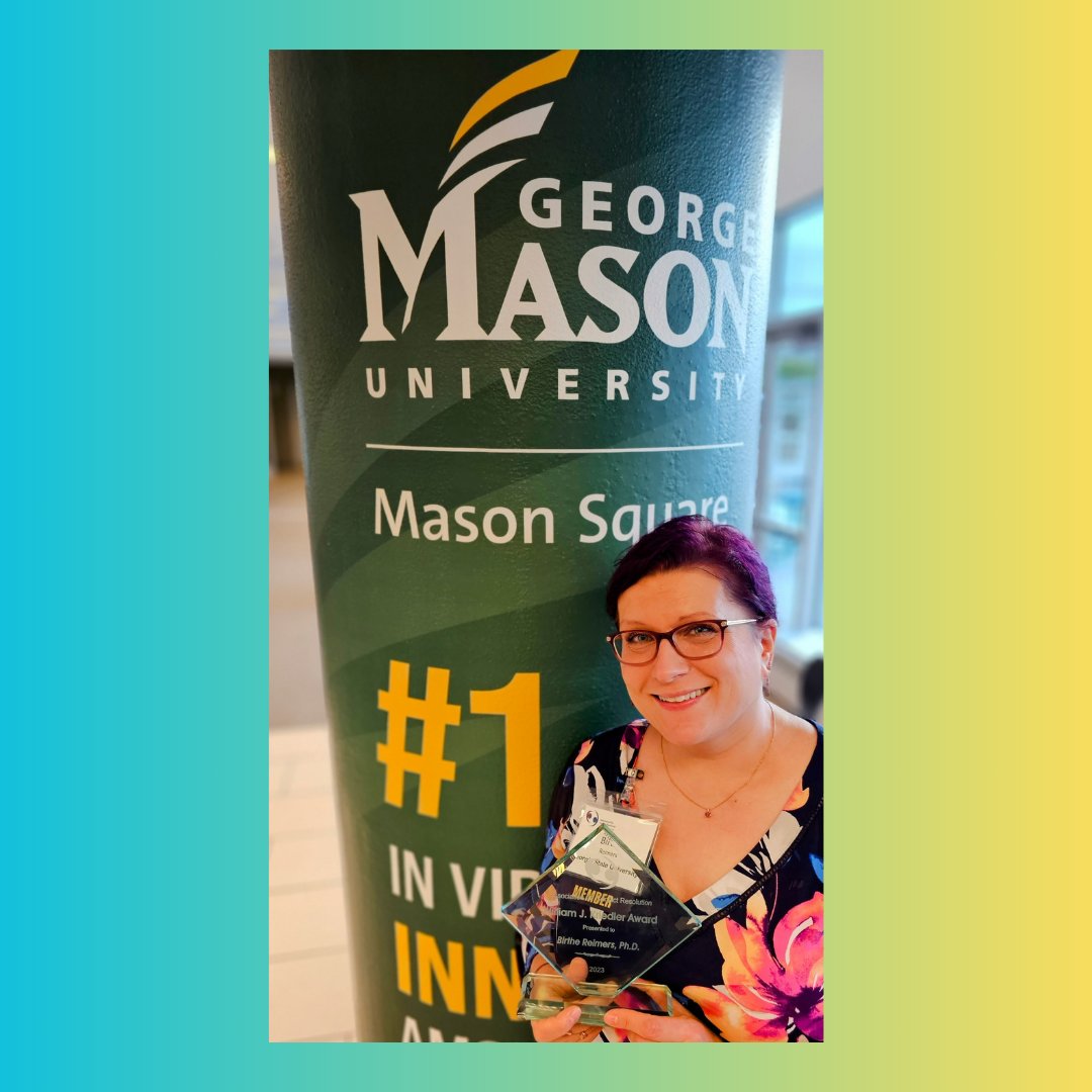 GSU’s own Director of the Ombuds Office, Dr. Birthe Reimers, traveled to Washington, D.C. last week to accept the Association for Conflict Resolution’s William J. Kreidler Award for Distinguished Service to expanding knowledge in the field of Conflict Resolution. 
#OmbudsDay2023
