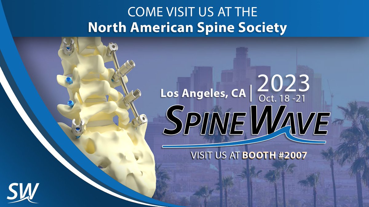 Spine Wave is packing its bags for the land of sunshine and stars! We're headed to Los Angeles, CA for a can't-miss industry event, where we'll be showcasing our cutting-edge products that will have your spine jumping for joy!