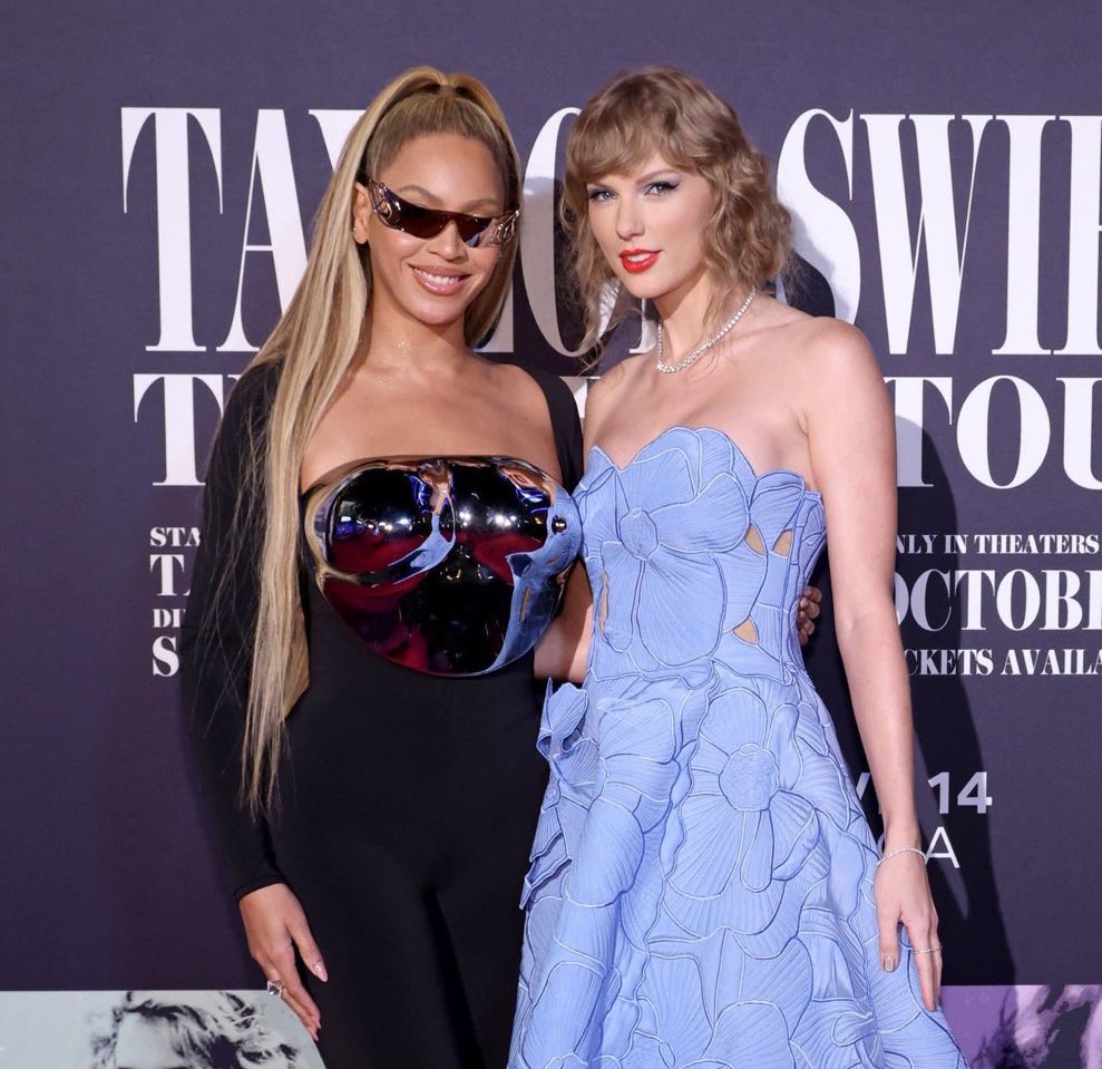 PopBase's tweet photo. CNN on Taylor Swift and Beyoncé:

“Forget about Taylor Swift and Travis Kelce, she and Beyoncé are the true power pair of the year.” https://t.co/ZkTpY00j1E