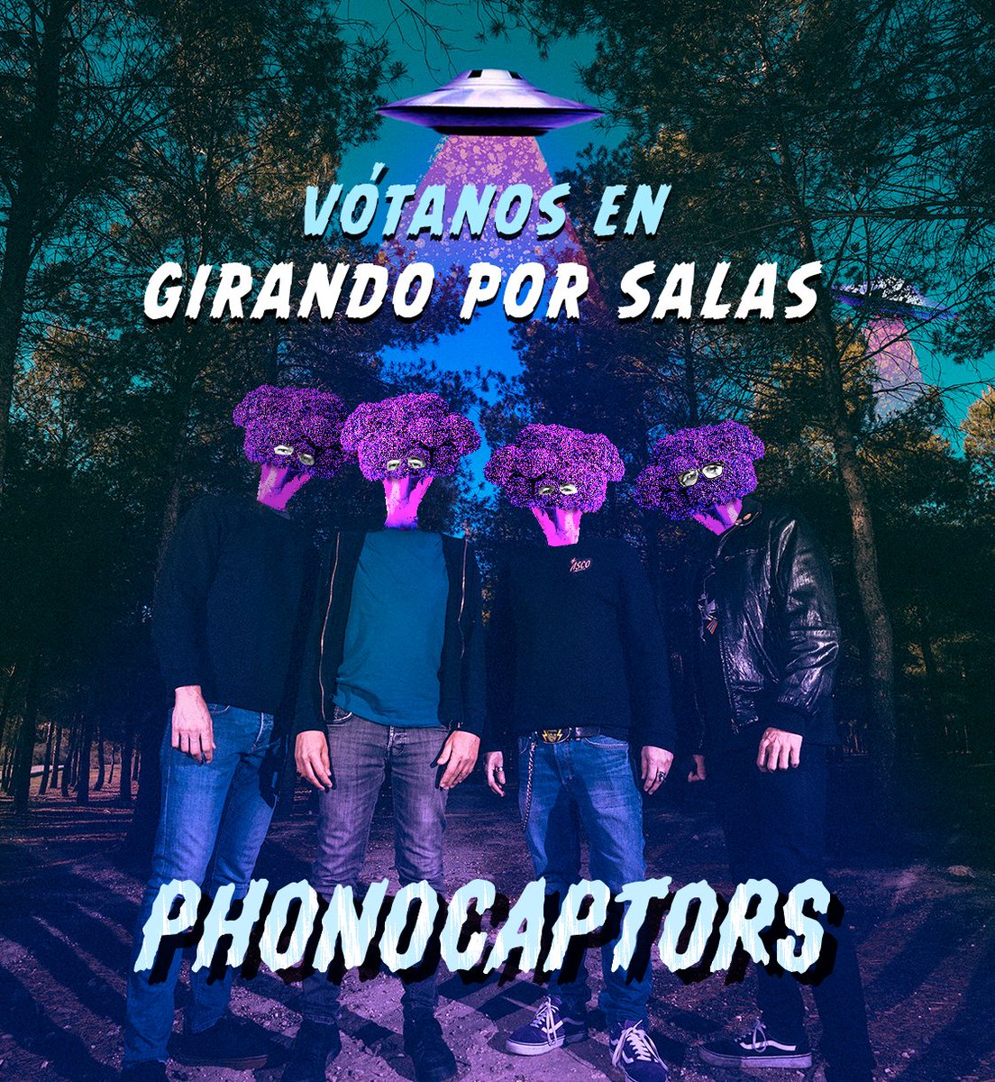 Phonocaptors (@phonocaptorss) on Twitter photo 🥦🥦🥦 Si quieres que #Phonocaptors esté en tu ciudad puedes votarnos en <a href="/girandoporsalas/">Girando Por Salas</a>. Si somos seleccionados podremos repartir una buena ración de psicodelia broccoliana por el país.
Solo tienes que entrar aquí y pulsar el botón de votar 👇
girandoporsalas.com/banda/12363/ph… 🥦🥦🥦 Si quieres que #Phonocaptors esté en tu ciudad puedes votarnos en <a href="/girandoporsalas/">Girando Por Salas</a>. Si somos seleccionados podremos repartir una buena ración de psicodelia broccoliana por el país.
Solo tienes que entrar aquí y pulsar el botón de votar 👇
girandoporsalas.com/banda/12363/ph…