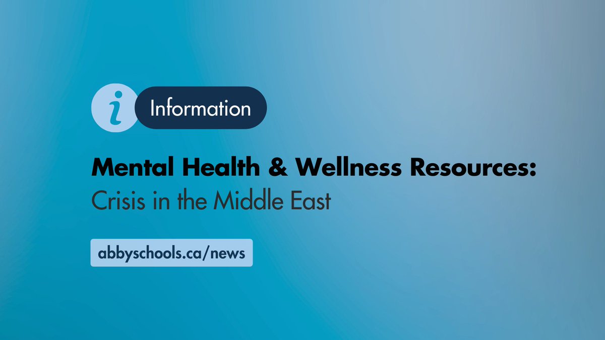 News, images and videos from the crisis in the Middle East may be triggering for #AbbySchools students, teachers, staff and families. We've compiled a list of resources to support having conversations at home.
--
READ MORE ℹ️ ow.ly/ySMZ50PWaSj