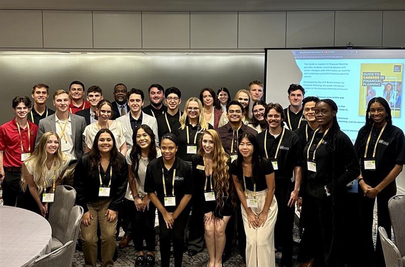 CFPBoard's tweet photo. CFP Board’s Philip Dawson, Kasey Kobs and Taylor Cuzzort, CFP® teach students at the #CFPConference about how to evaluate company culture, career opportunities, work-life balance and other criteria to find the employer that’s the right fit for them https://t.co/AwJ2JCaTvq