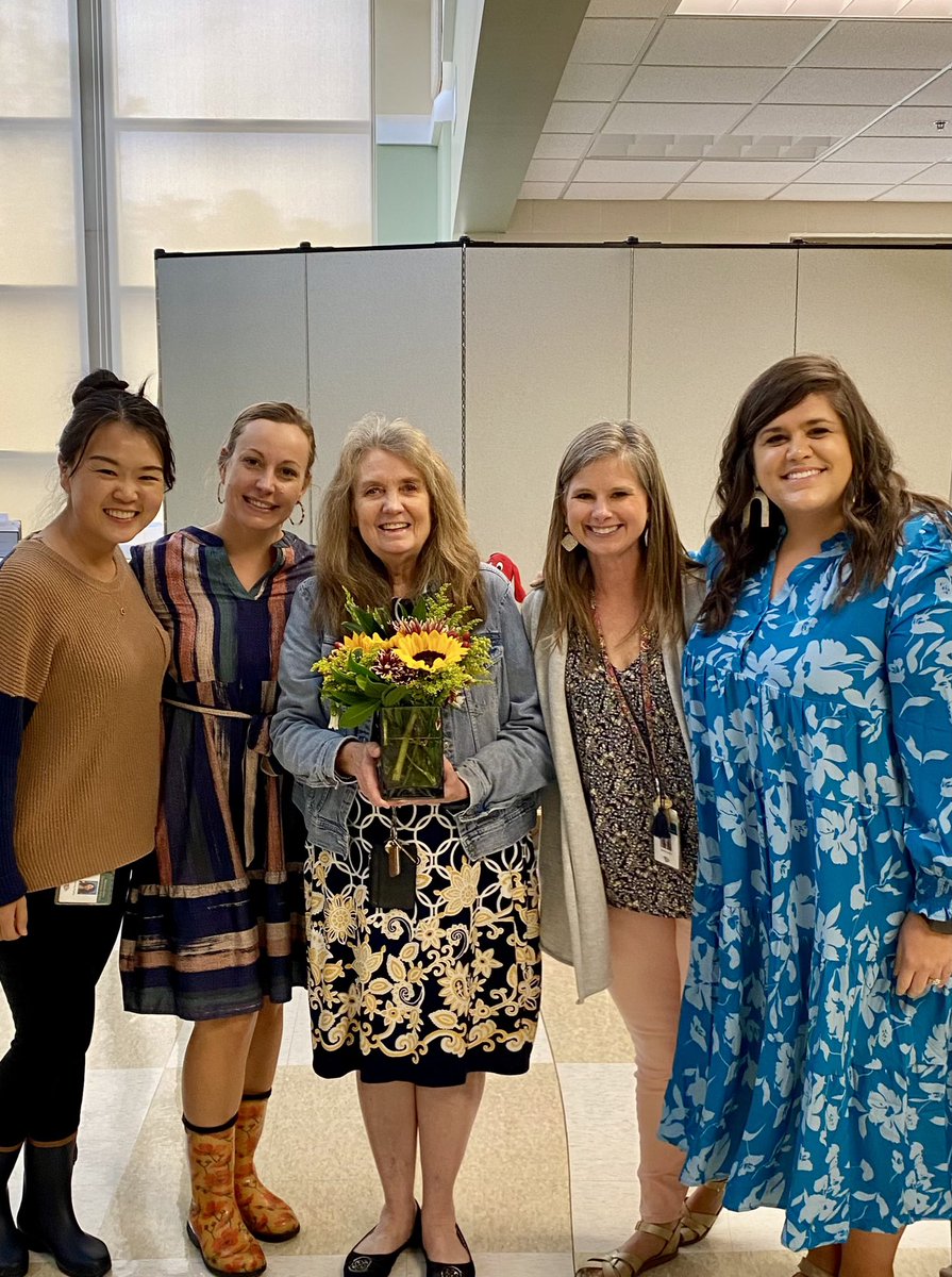 HalfacreHope's tweet photo. We couldn’t be prouder of our intervention instructional assistant, Cindy Cavalear for winning MGES Support Staff Member of the year! The work she does each day to help our students is incredible! We are so excited she earned this well-deserved honor! @MGESliteracyRTI https://t.co/6CTGZr4grA