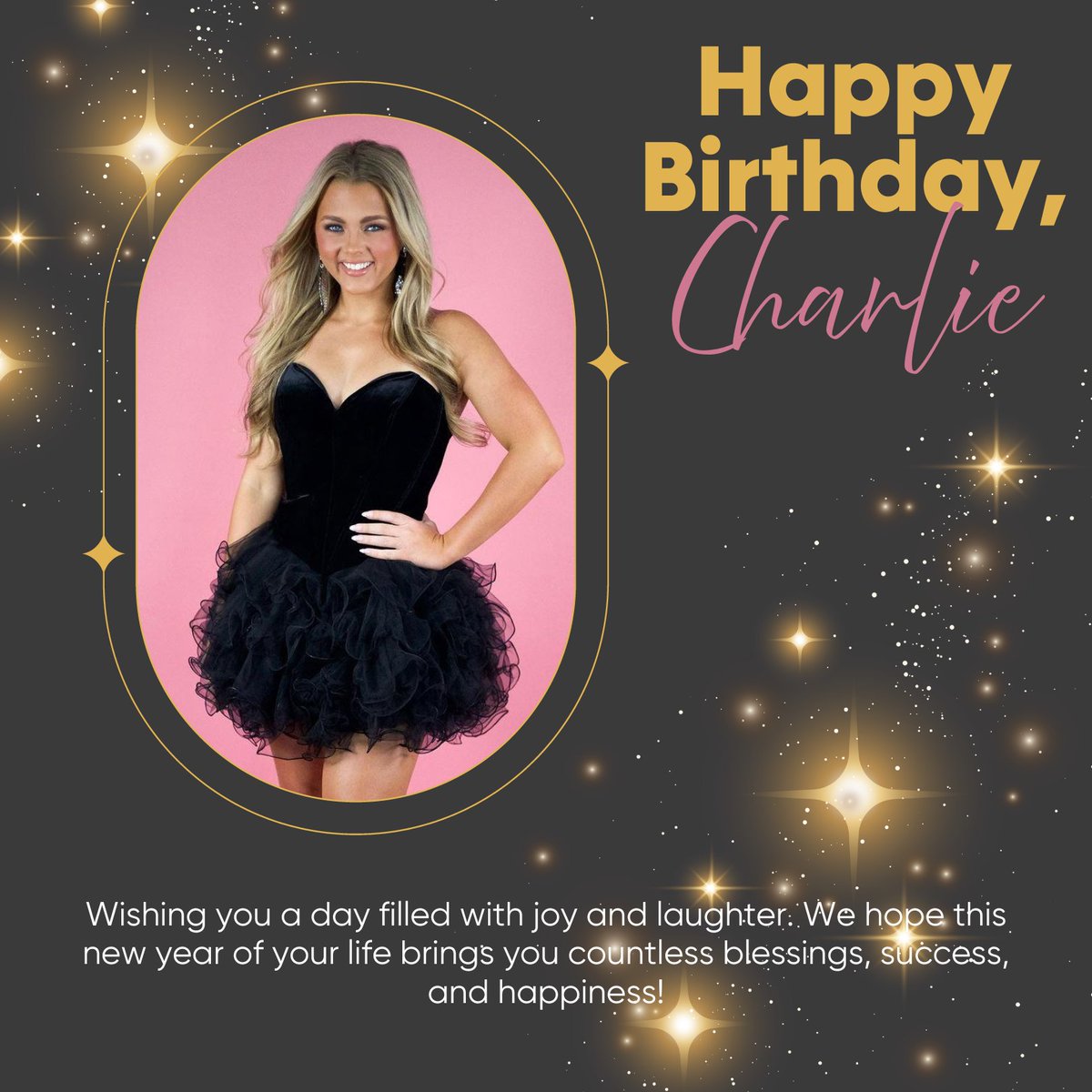 🎶✨️When she walks in the room, she makes the whole place shimmer.✨️🎶
•
Wishing the happiest of birthdays to our amazing Charlie! 👑🎂
•
📸 Hailee Morgan
👗 Lasting Impressions Formal Wear
