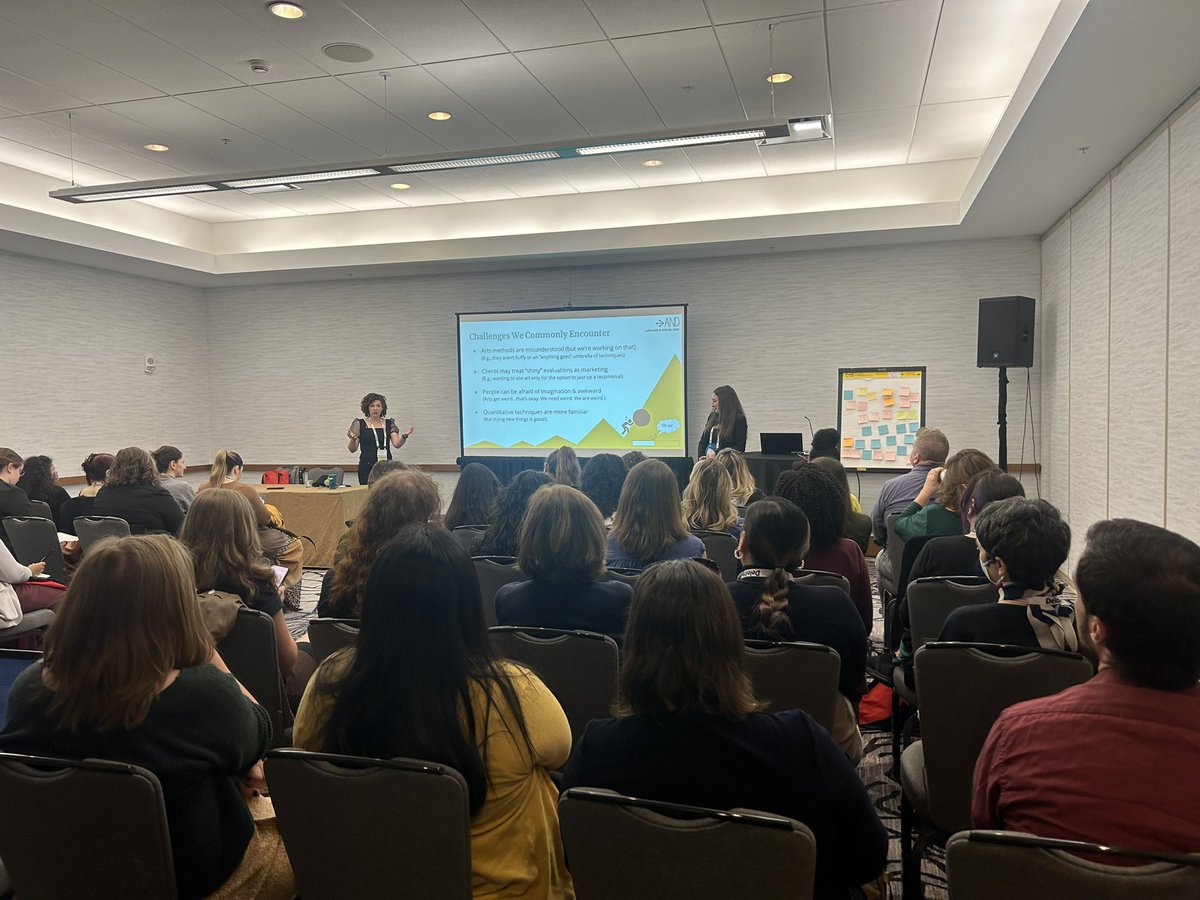 aeaweb's tweet image. What takeaways do you have from today’s concurrent sessions so far? Share with #Eval23!