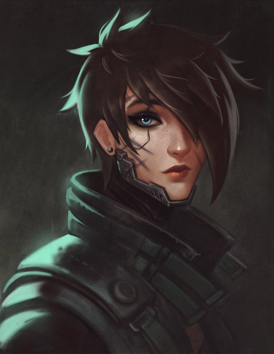TannAmeulla's tweet photo. @Maffi1996 Love your art! Here's my Cyberpunk lady, Elizabeth Harding. Alias Gravemaw. Because she'll chew your Black Ice and put your enemy runners in the grave. https://t.co/SKkZA0dkKT