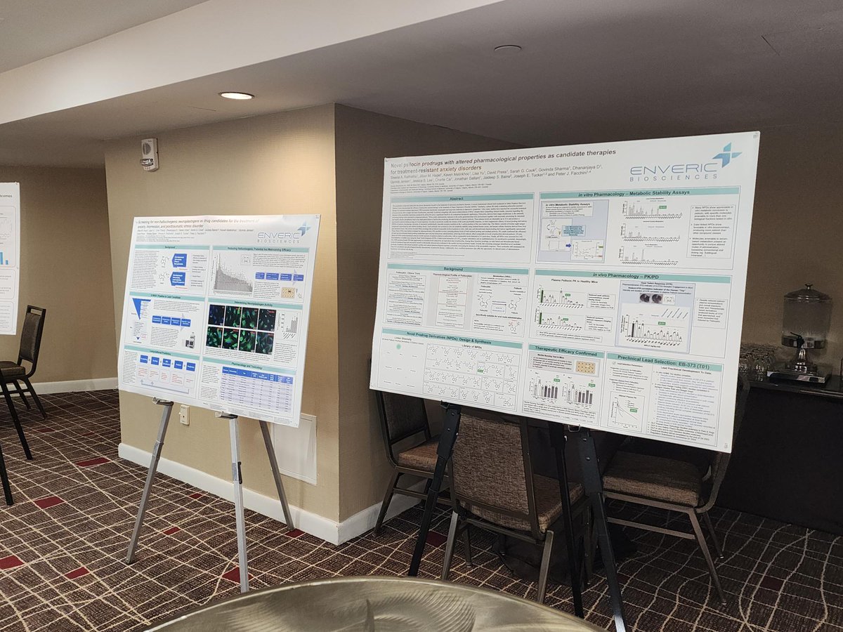Enveric_Bio's tweet image. Today, @Enveric_Bio participated in the 6th Neuropsychiatric Drug Development Summit in Boston, MA.

Check out photos from the poster presentation from Enveric’s Chief Innovation Officer Dr. Peter Facchini, Ph.D.

#ENVB #MentalHealth #Psilocybin #Biotechnology