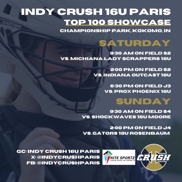 We're pumped to get back at it this weekend at Championship Park in Kokomo for the Top 100 Showcase.  Schedule drop below. 👇🤘 #crushinit