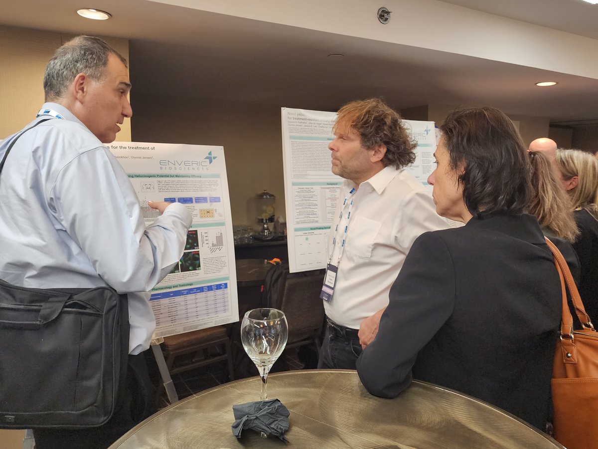 Enveric_Bio's tweet image. Today, @Enveric_Bio participated in the 6th Neuropsychiatric Drug Development Summit in Boston, MA.

Check out photos from the poster presentation from Enveric’s Chief Innovation Officer Dr. Peter Facchini, Ph.D.

#ENVB #MentalHealth #Psilocybin #Biotechnology