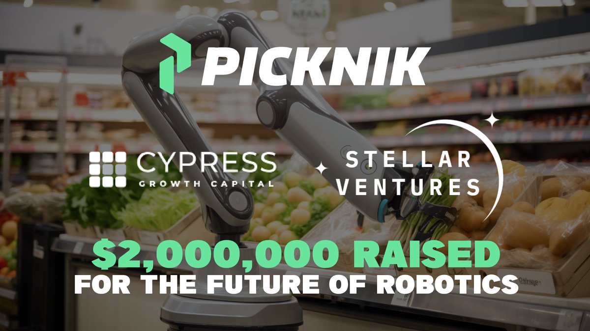 🚀 Exciting News! PickNik Robotics is thrilled to announce a $2 million investment round led by Stellar Ventures and Cypress Growth Capital. 🤖 Learn more 👉 picknik.ai/news-releases/… #MoveIt #MoveItStudio #ROS #Robotics #Innovation #TechInvestment