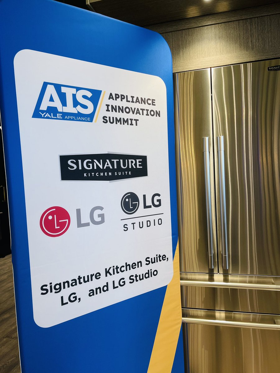 Excited to be at #YaleAIS23! Thank you for having us, <a href="/MyYale/">Yale Appliance</a> 🙂 #kitchendesign #kitchenappliances