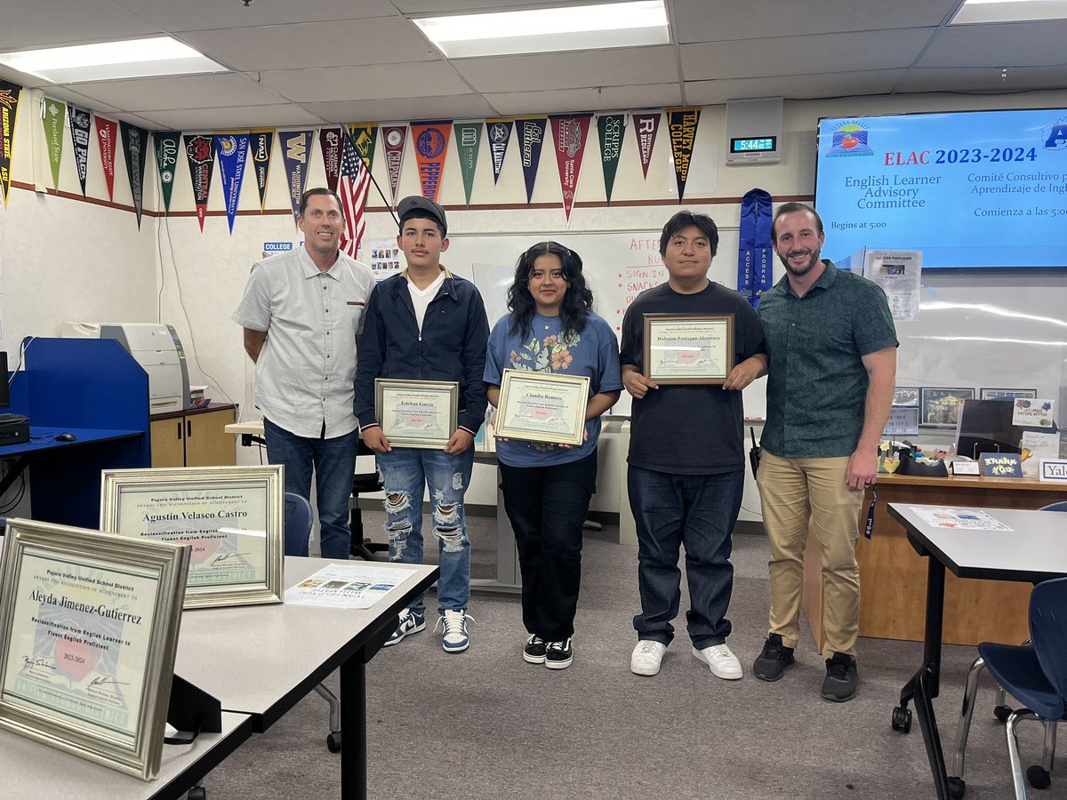 Last night, we celebrated our students who met or exceeded the criteria for reclassification. A great start to our monthly ELAC gathering! <a href="/AptosHigh/">Aptos High School</a>