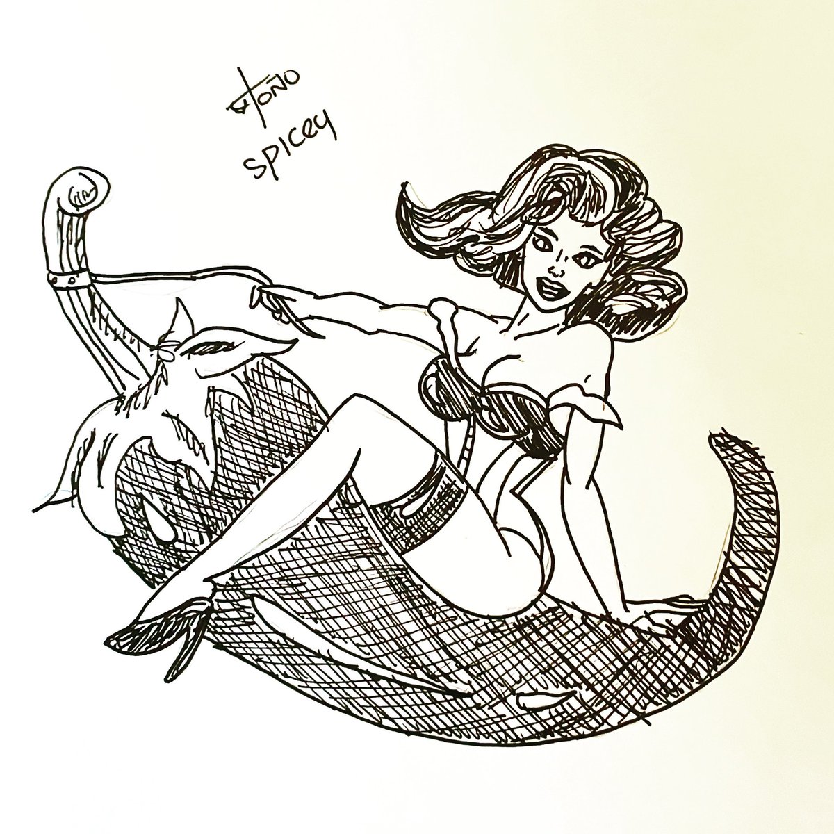 chamzant's tweet photo. #inktober #inktober2023 #spicey #tijuana #mexico https://t.co/Okp6CF8DrB