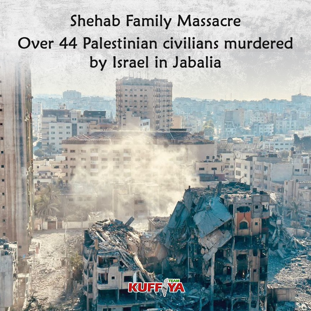 MerOoAhmad16's tweet photo. Israeli occupation warplanes have committed a war crime against the Shehab family in Jabalia, murdering over 44 civilians 
#GazaUnderAttack
#StandWithGaza https://t.co/fmkdDIiQKR