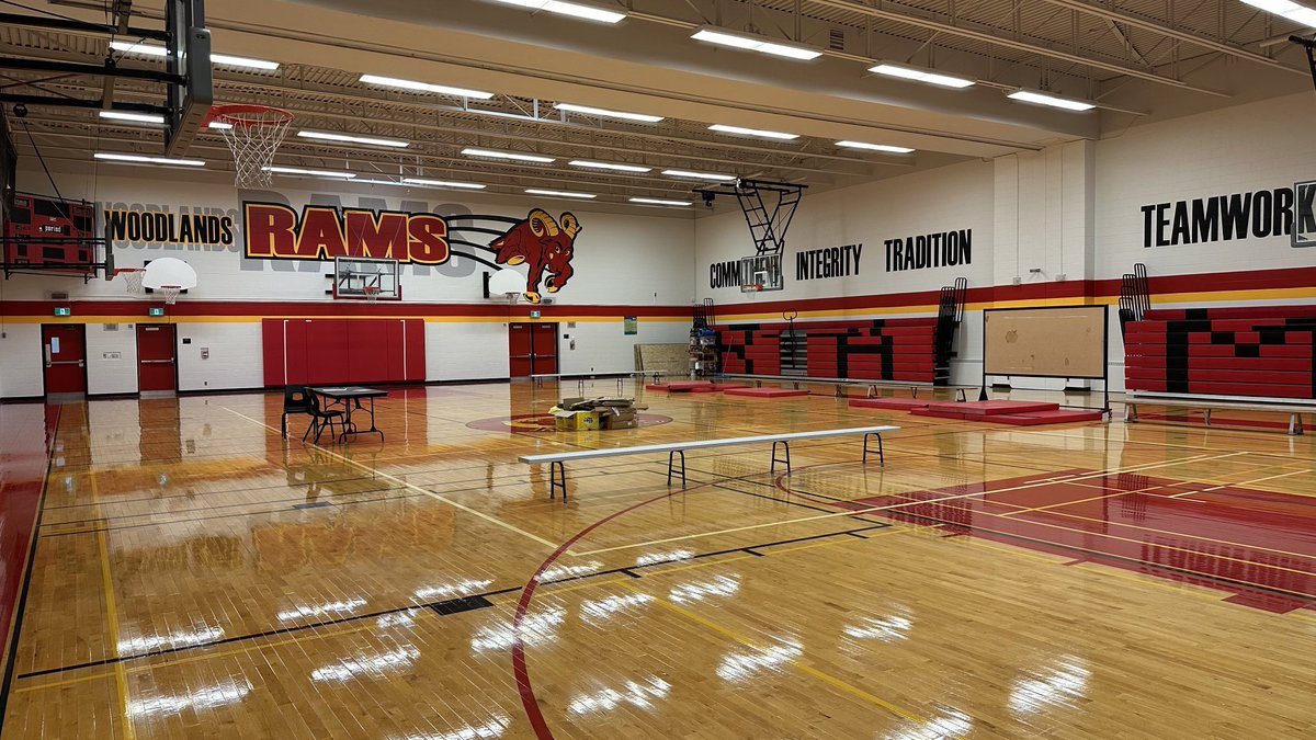 Home of the Rams…freshly painted and ready for a few Ws.  ⁦<a href="/woodlandsrams/">The Woodlands School</a>⁩