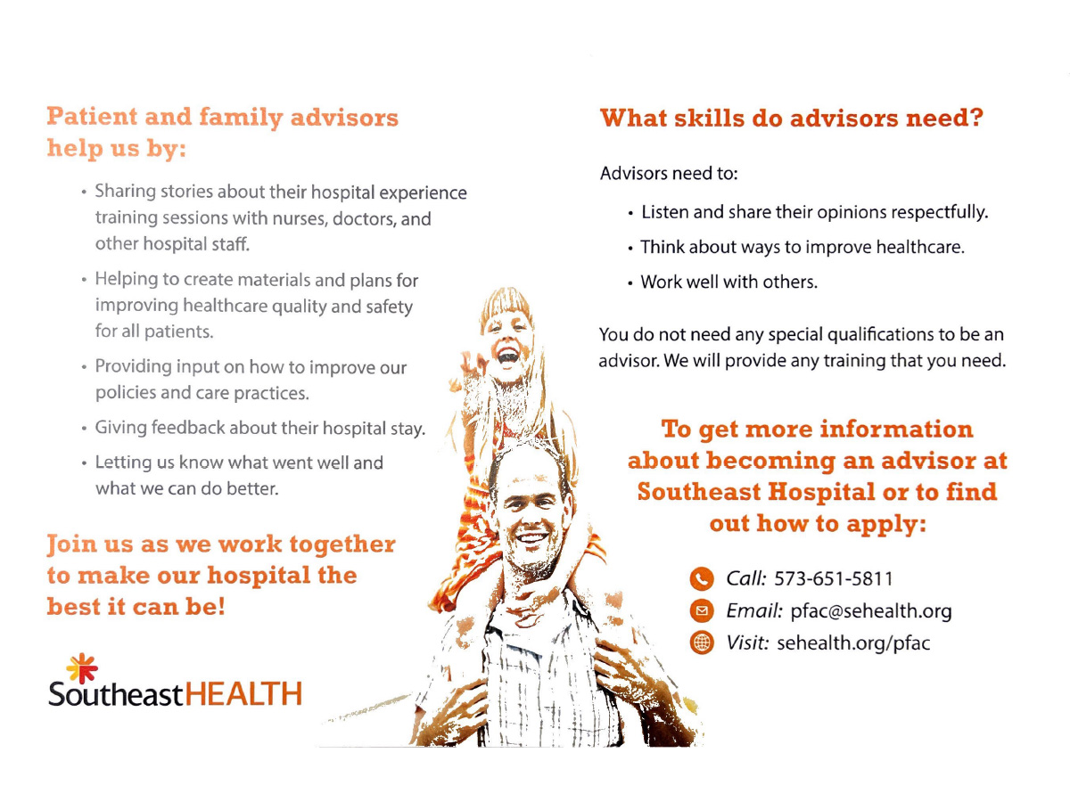 MercySoutheast's tweet photo. Do you have ideas to help improve our hospital? Apply to become a patient and family advisor! → https://t.co/6hsevBOeLl https://t.co/bv5euf6I2F