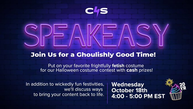 🎃Join us for a ghoulishly good time at the next C4S Speakeasy!  Put on your best frightfully fetish outfit