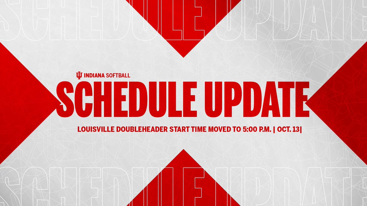 🚨 Schedule Update 🚨 Tomorrow’s doubleheader vs. Louisville will now start at 5 PM.