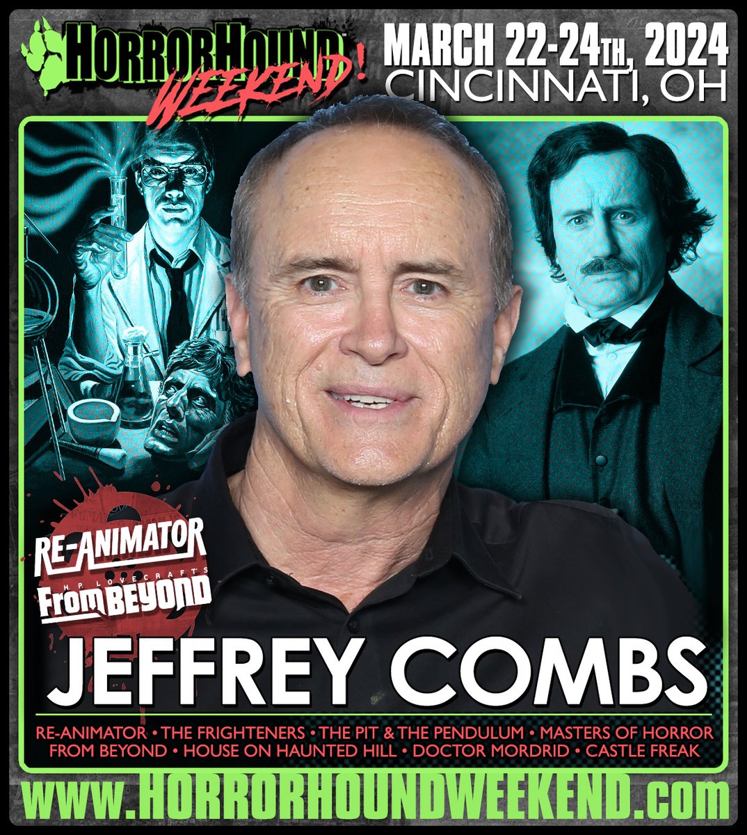 MONDAY! We are excited to launch the website – and guest reveals – for HorrorHound Weekend: Cincinnati, taking place March 22-24th at the Sharonville Convention Center. Discount Ticket pre-sale launches, along with guest reveals ALL WEEK LONG! Visit horrorhoundweekend.com