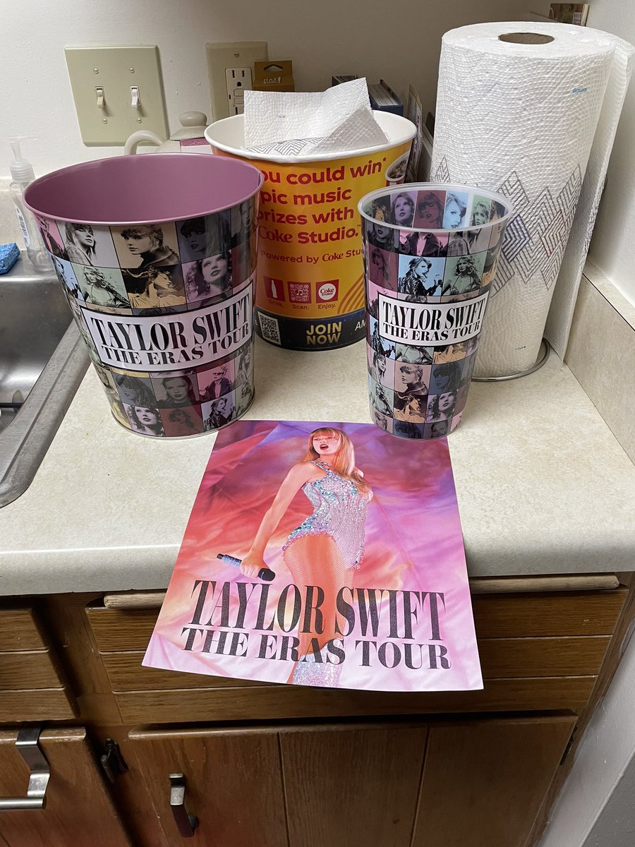I was very nervous I wouldn’t get any merch after Ms. Taylor Swift added more shows (not mad about it, get that bag 💰). Super happy my gf surprised me and got merch this evening 💜 We’re seeing the movie Sunday! #TaylorSwiftErasTour #taylorswift