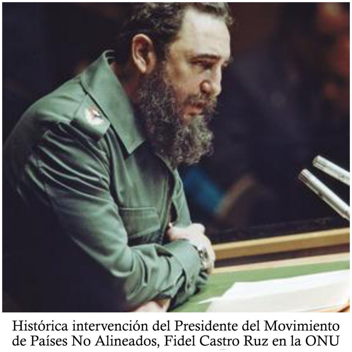 <a href="/LogVanguardia/">Logística de Vanguardia</a> #FidelPorSiempre  ¡Basta de palabras! ¡Hacen falta hechos! Digamos adiós a las armas; es la premisa indispensable de la supervivencia humana" #Cuba #CubaPorLaVida <a href="/LogVanguardia/">Logística de Vanguardia</a> <a href="/MinfarC/">Minfar_Cuba</a> <a href="/Ucimed_Cuba/">Jóvenes Por La Vida</a>
