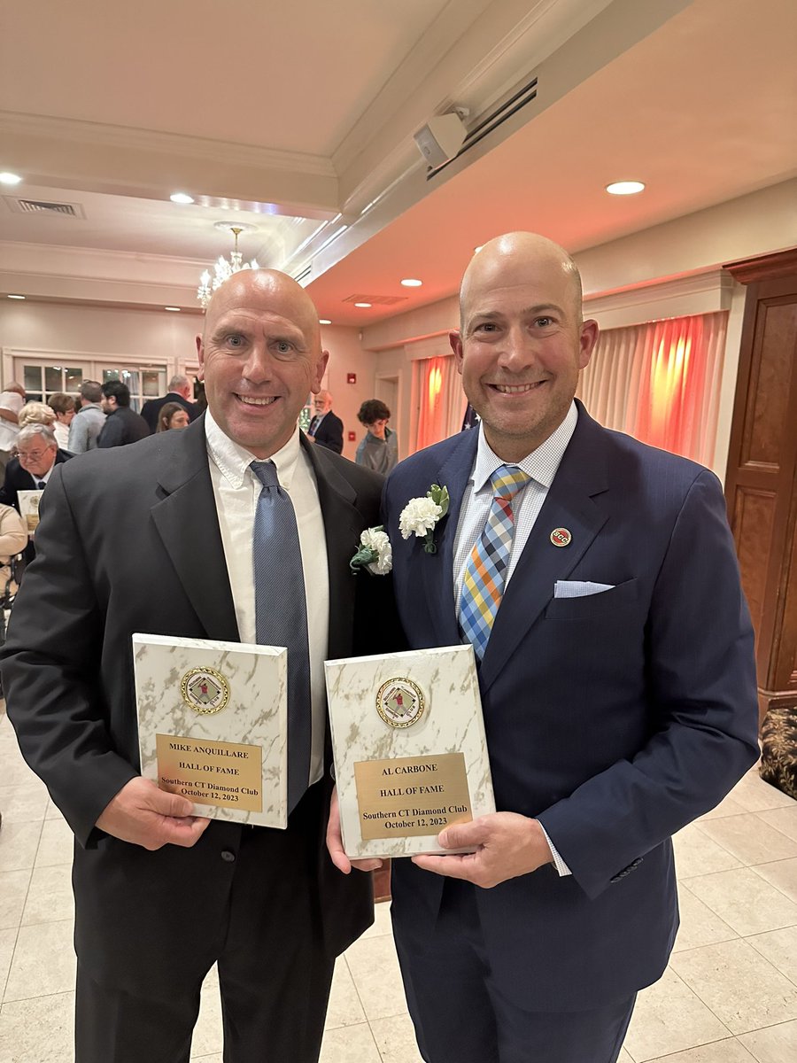 Congratulations to both WH Co Athletic Director Mike Anquillare and SCC Commissioner Al Carbone on being inducted into the Southern Connecticut Diamond Club Hall of Fame! Both have done so much for Connecticut sports over the years! <a href="/SCCcommissioner/">Al Carbone, SCC Commissioner</a>