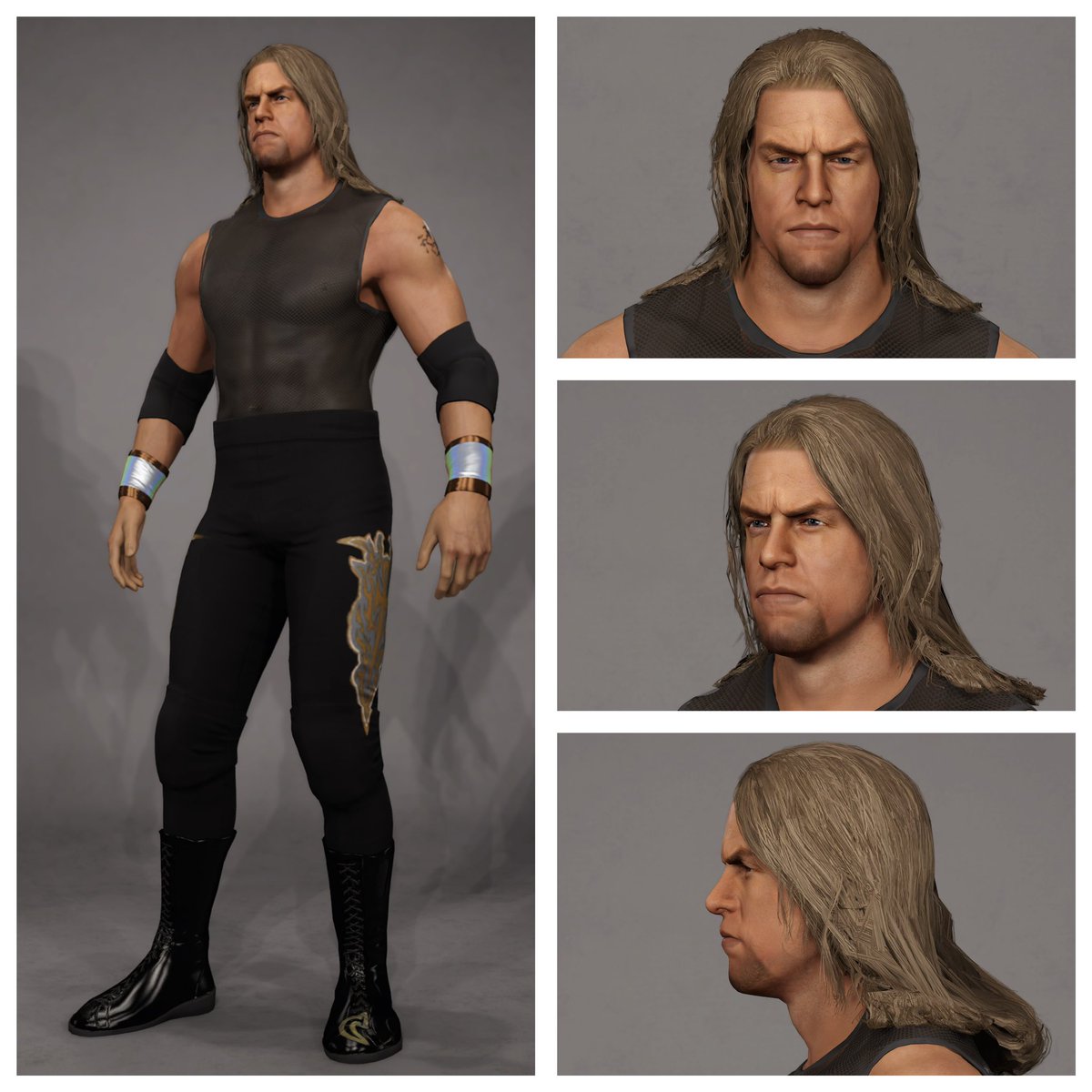 JKnife313's tweet photo. 2000/2001 Christian (4 attires) is now also uploaded to CC.
tags:
JackieKnife313
Christian
2000s
* Face texture by kaaalua/WhatsThe Status
* Tights/shirt logos by GameVolt
#wwe2k23
#christian
#jayreso
#edgeandchristian
#wwf
#wwe
#wwfattitude
#ruthlessaggression
#wwegames https://t.co/kk122KCY4S