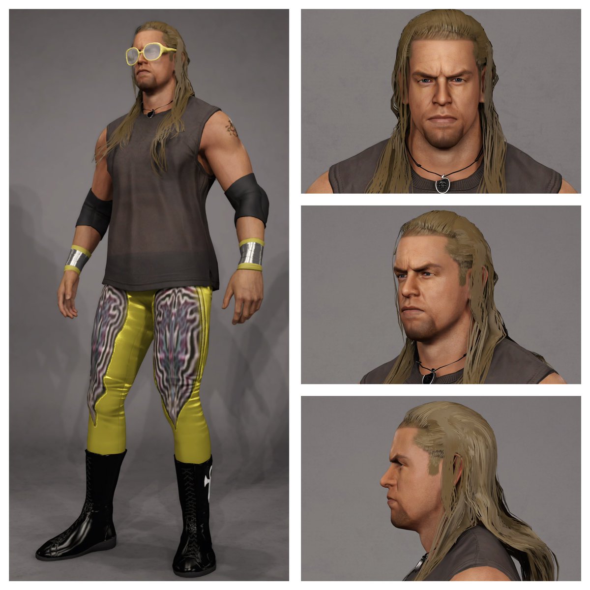 JKnife313's tweet photo. 2000/2001 Christian (4 attires) is now also uploaded to CC.
tags:
JackieKnife313
Christian
2000s
* Face texture by kaaalua/WhatsThe Status
* Tights/shirt logos by GameVolt
#wwe2k23
#christian
#jayreso
#edgeandchristian
#wwf
#wwe
#wwfattitude
#ruthlessaggression
#wwegames https://t.co/kk122KCY4S