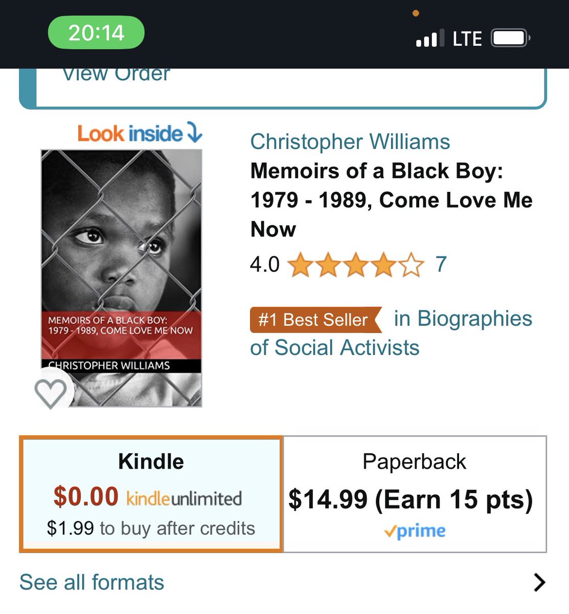 ChrisWi99015893's tweet photo. “Memoirs of a Black Boy: 1979 - 1989, Come Love Me Now”
The #1 Seller of Biographies of Social Activists…Found on Amazon and at https://t.co/abCvVNkSwj https://t.co/2qls3zR64j