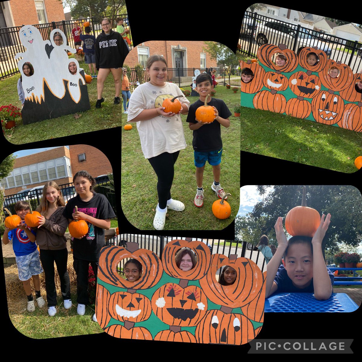 So much fun picking out our pumpkins at the PSS Pumpkin Patch today! Thank you <a href="/PtaPolk/">Polk St PTA Franklin Square</a> 🎃👻💙