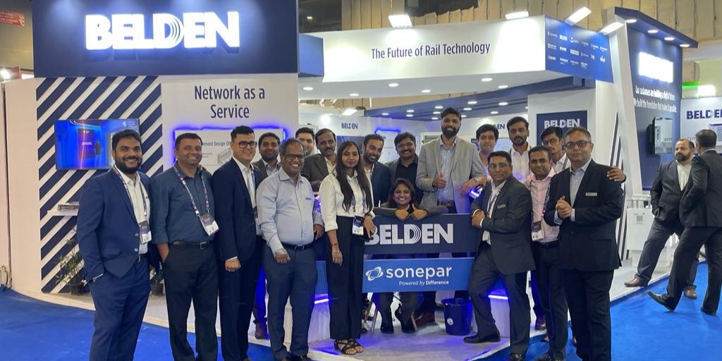 BeldenInc's tweet image. What an incredible beginning at the #IREE2023! Drop by Hall 5, Booth 105 &amp;amp; discover our groundbreaking Network as a Service for Mass Transit Applications. #IREEIndia2023 #RailwayTechnology #RailwayIndustry #Networking