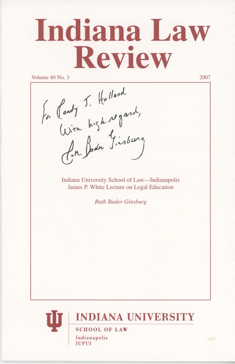 randyjholland's tweet image. Letter from Justice Ruth Bader Ginsburg re Indiana Law Review 
randyjholland.com/2023/10/12/let…
#scotus #supremecourt #randyholland #randyjolland #judiciary #ruthginsburg #notoriousrbg #rbg #justiceginsburg #ruthbaderginsburg #indianapolis  @IUMcKinney @IndLRev #indiana