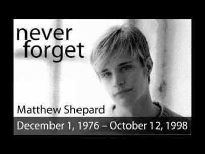 25 years ago today, the world lost a beautiful soul. In his absence, may we learn to love one another, no matter our differences. Hate should never have a resounding say. Judge not. xo
#MatthewShepard #loveislove