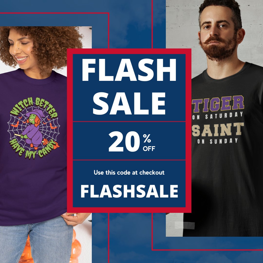 🚨🔥 FLASH SALE ALERT! Get Ready to Upgrade Your Wardrobe with 20% Off SITEWIDE! 🚨🔥

Use Code FLASHSALE at Checkout!

👇 Shop with us today! 👇
monumentalteeshq.etsy.com
.
#Etsy #EtsySeller #EtsyShop #EtsyCommunity #PrintOnDemand #FlashSale #20PercentOff #Discount #Sale #EtsySale