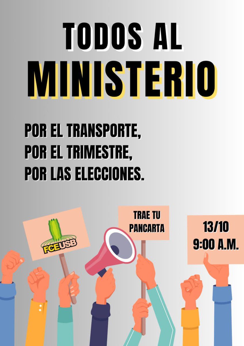 FCEUSB's tweet image. ¡Únete a la lucha por nuestros derechos universitarios! 📣✊

¡Es hora de alzar la voz y exigir un cambio real en la educación universitaria! Nos movilizaremos hasta la Oficina de Planificación del Sector Universitario.

Punto de encuentro: Plaza el venezolano 

Hora: 9:00 AM