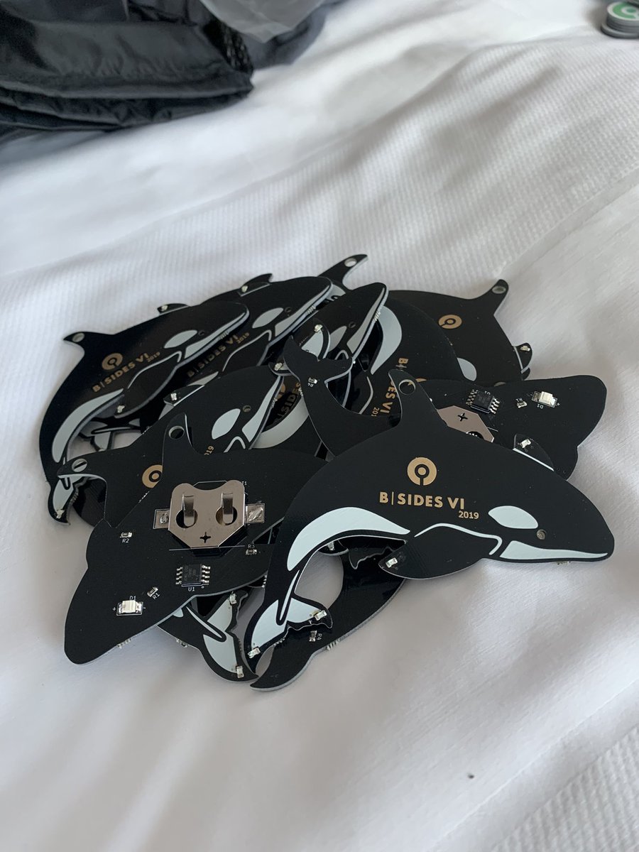 BSidesVI's tweet photo. We found a stash of electronic badges, some of you may have a little suprise in your swag bag!! #bsidesvi23 https://t.co/SWEzCiLb1t