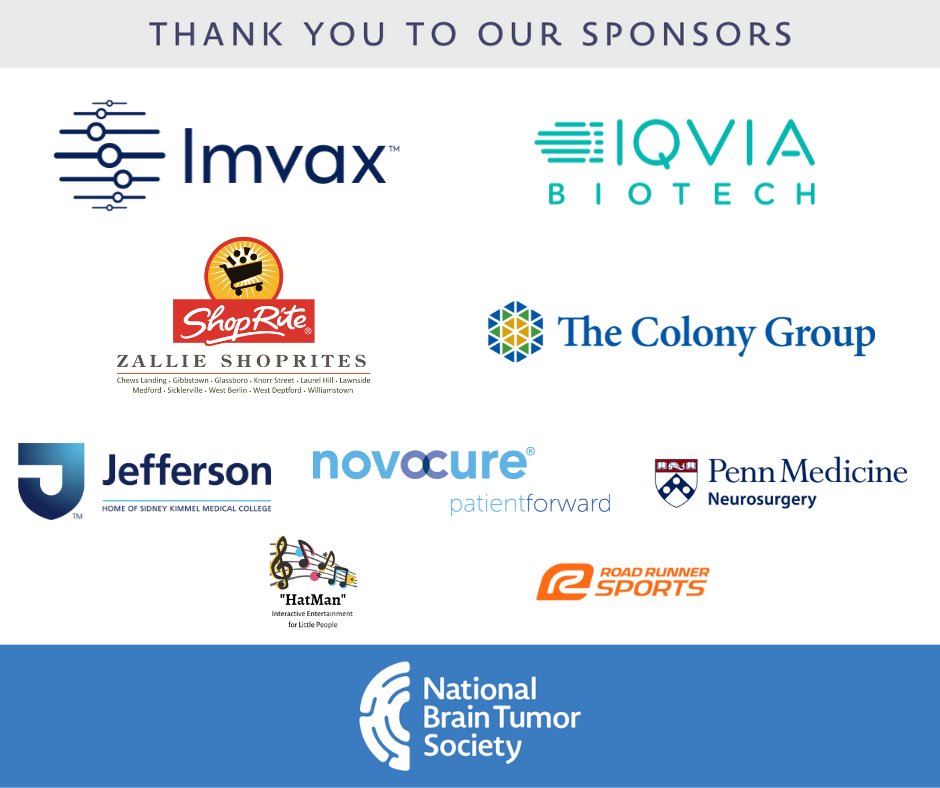 Thank you to the sponsors of the #Race4HopePA. Because of your support, we will hold a moving &amp; memorable event this weekend with thousands of participants motivated to conquer &amp; cure #braintumors — once &amp; for all!

Learn more about our Race for Hope PA: bit.ly/46r8ruo