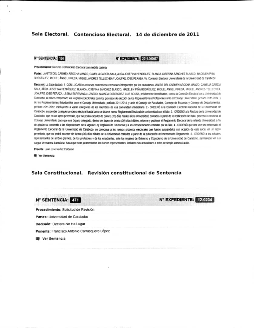 ANSUVE's tweet photo. SEUCLA solicita a la Sala Electoral del TSJ coadyuvar y ser terceros en la causa presentada por los trabajadores de la UNIVERSIDAD DE CARABOBO dónde exigen la aplicación del Art 34 numeral 3  de la Ley LOE. Voto a igual para escogencia de AUTORIDADES UNIVERSITARIAS/ Exp 2023-0055 https://t.co/RYJlTHZOaV